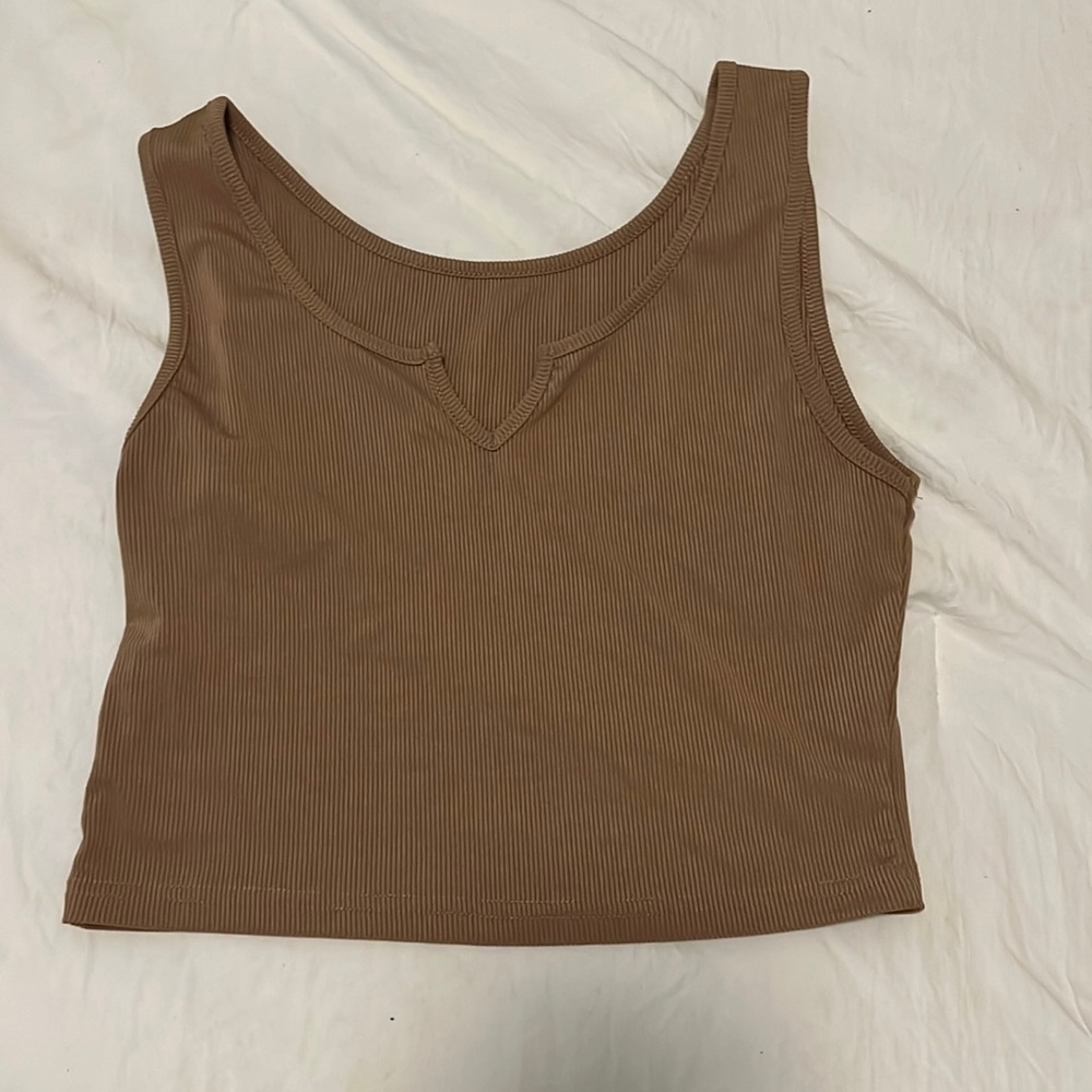 Brown crop top